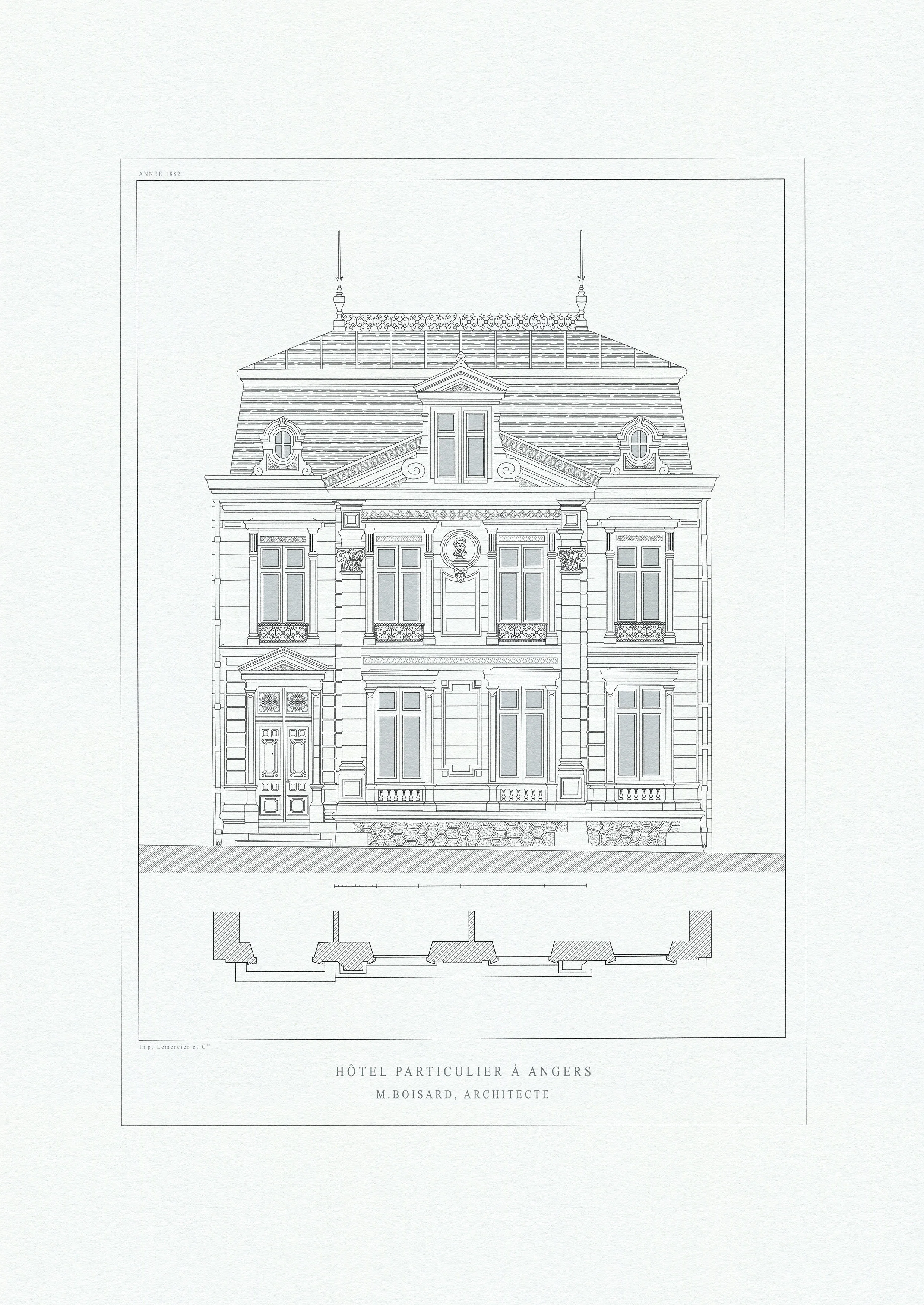 Étude architecturale d'un hôtel particulier