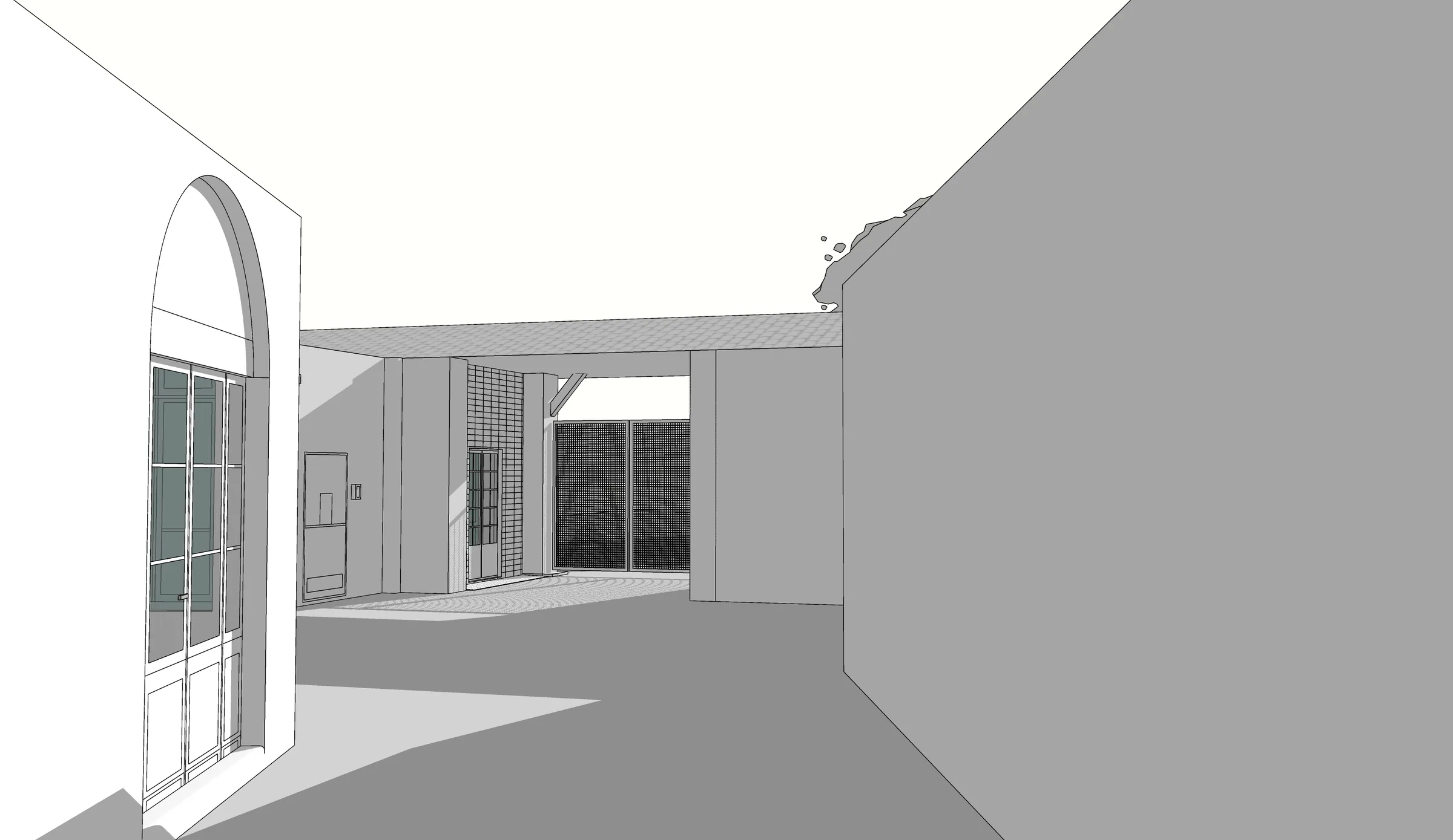 Visualisation SketchUp de l’entrée EPNAK Bordeaux