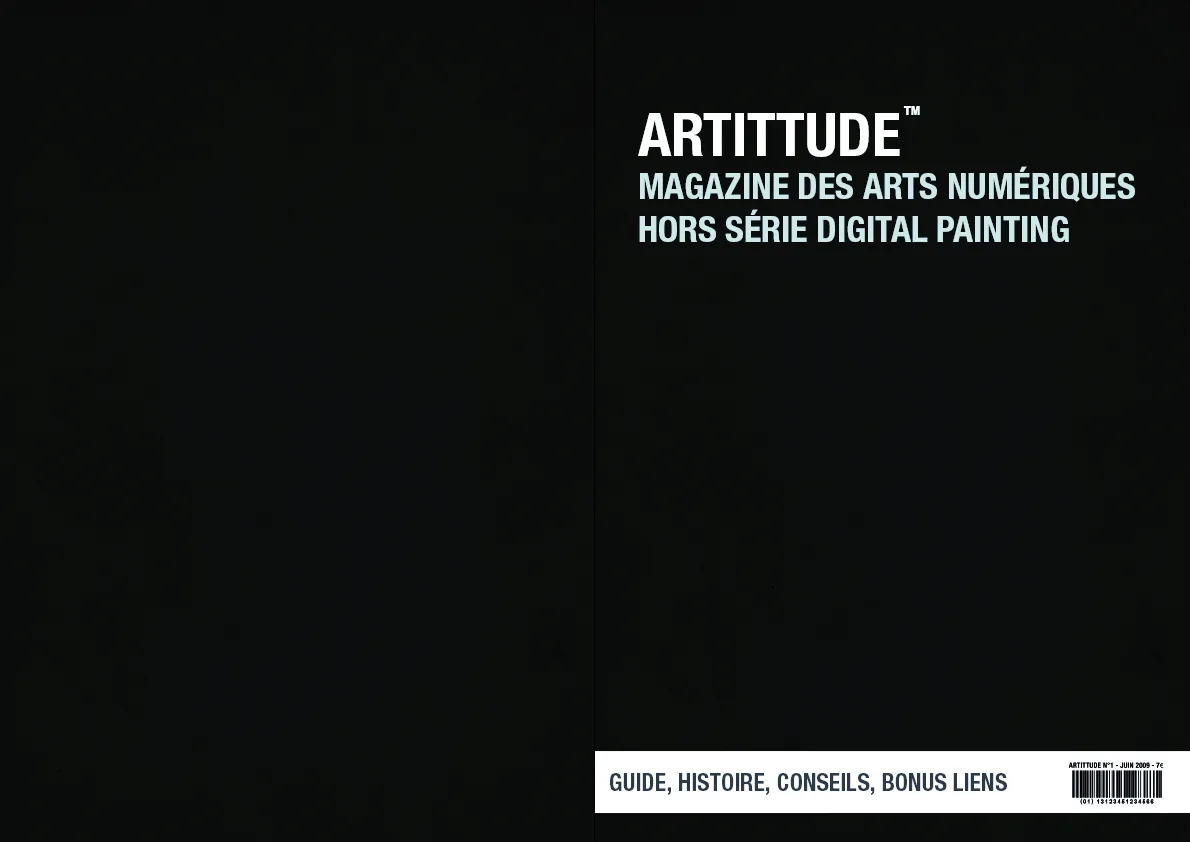 Couverture d’Artittude, magazine des arts numériques, hors-série digital painting