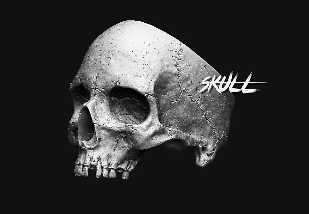 Sculpture numérique Big Skull