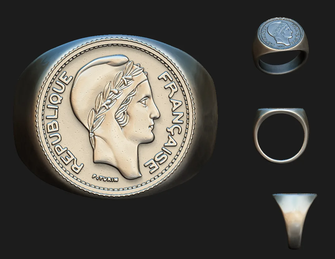 Sculpture numérique Francs