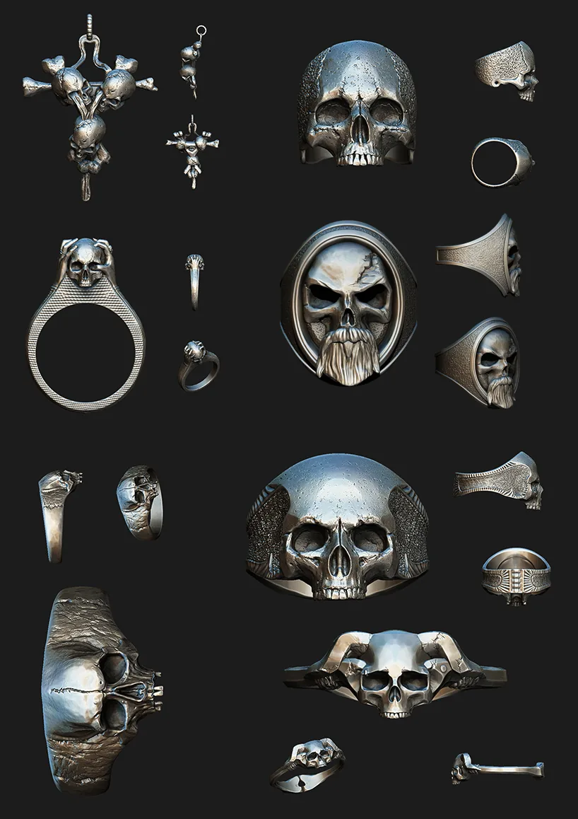 Planche de sculptures numériques