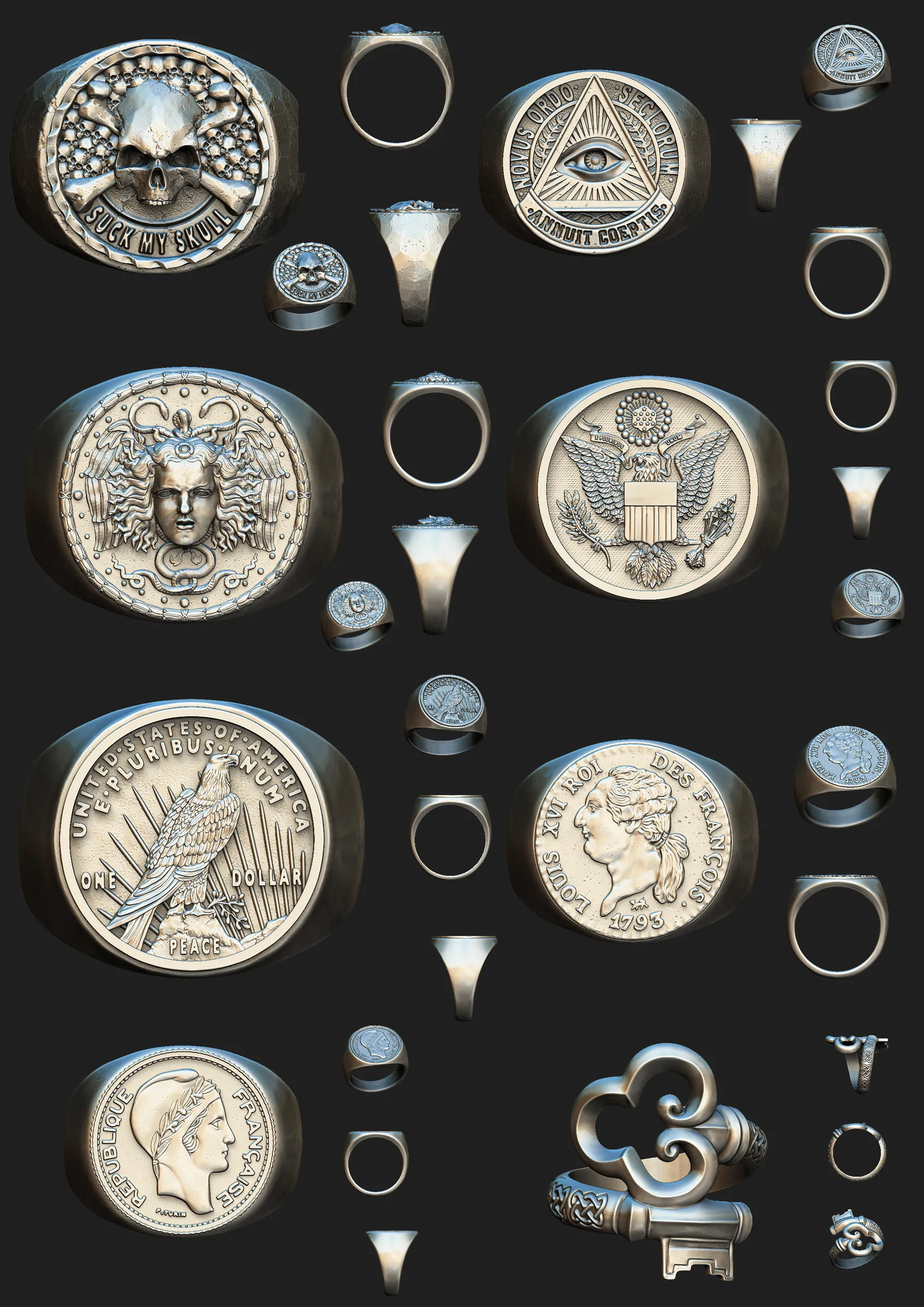Planche de sculptures numériques
